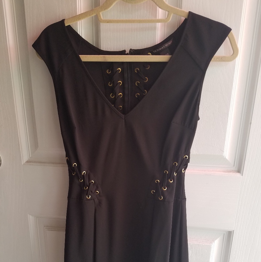 Black Victoria's Secret Corseted Grommet Dress